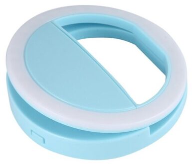 Mobiele Telefoon Licht Clip Selfie Led Auto Flash Voor Mobiele Telefoon Smartphone Ronde Draagbare Selfie Zaklamp Make-Up Spiegel GJ5654D