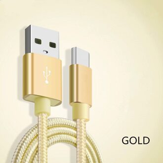 Mobiele Telefoon Oplader Quick Charge 3.0 Autolader 5V 3A Type-C Turbo Snel Opladen Auto-oplader dual USB Voor iPhone X 8 7 Xiaomi goud kabel 1M