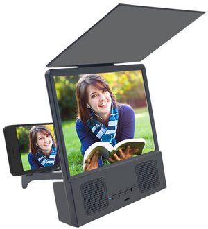 Mobiele Telefoon Scherm Vergrootglas Hd Mobiele Video Vergrootglas Bluetooth Speaker Draagbare Opvouwbare Telefoon Projector 3D Video Versterker