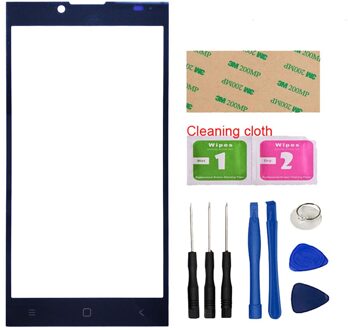 Mobiele Voorpaneel Glas Voor Prestigio Grace Q5 PSP5506 DUO Voor Glas (Geen touch Screen) outer Glass Cover Panel Vervanging zwart Tools