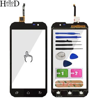 Mobile Phone Front Touch Glass For Geotel G1 3G Touch Screen Glass Digitizer Panel Sensor Tools Adhesive zwart nee Tools