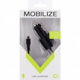 Mobilize Autolader 1 Usb & 1 X Micro Usb Uitgang + Snellader