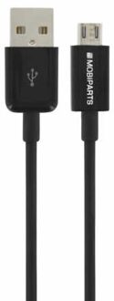 Mobiparts USB Micro B naar USB-A kabel - USB2.0 - tot 3A / zwart - 0,25 meter