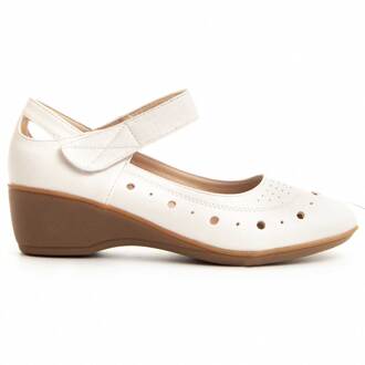 Moccasin Huru In Wit