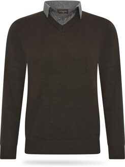 Mock pullover Bruin - L