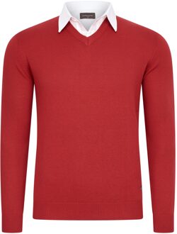 Mock pullover - maat M Rood