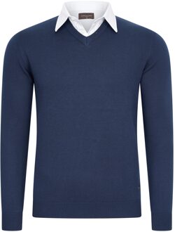 Mock pullover - maat XL Blauw