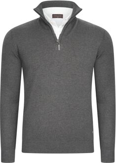 Mock zip pullover Grijs - L