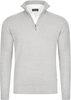 Mock zip pullover Grijs - XL