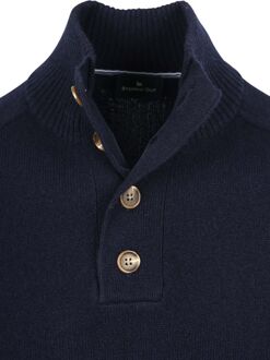 Mocker Trui Lamswol Navy Donkerblauw - 3XL,L,M,XL,XXL