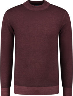 Mockneck Pullover Merino/Stretch Bordeaux   XL