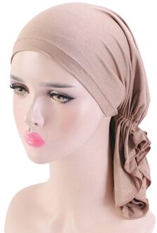Modal Katoen Chemo Cap Voor Vrouwen Zachte Comfortabele Haaruitval Dragen Headwrap Dames Haaruitval Ademende Hoed Bandana kameel