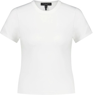 Modal-Mix Korte Mouw T-shirt Rag & Bone , White , Dames - Xl,L,M,S,Xs
