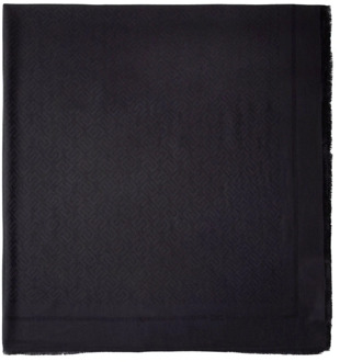 Modal Viscose Sjaal Elisabetta Franchi , Black , Dames - ONE Size