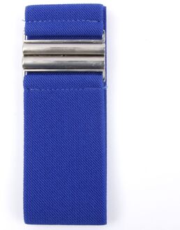 Mode 1 stks Elegante Vrouwen Zilveren Gesp Brede Stretch Elastische Corset Taille Riemen Kleding Accessoires blauw