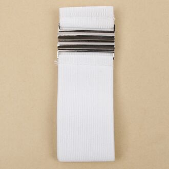 Mode 1 stks Elegante Vrouwen Zilveren Gesp Brede Stretch Elastische Corset Taille Riemen Kleding Accessoires wit