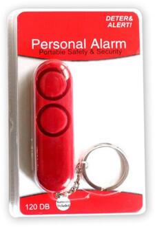 Mode 120dB Anti-Verkrachting Apparaat Dual Speakers Luid Alarm Alert Attack Panic Veiligheid Personal Security Sleutelhanger Tas Hanger Rood