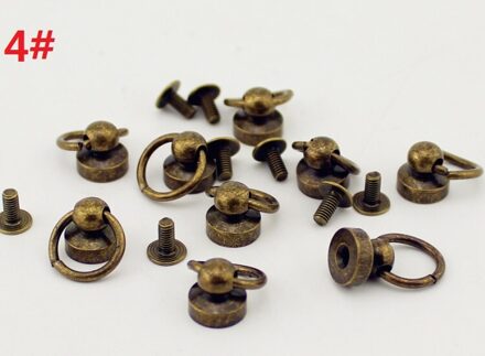 Mode 8 Ontwerpen Brons Screwback Spike Punk Rock Klinknagels Voor Leer Craft Legering Set Kegel Klinknagel Doornen Diy Kleding Accessoires 4(9x9mm)10stk