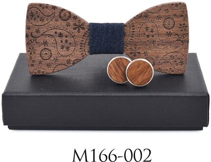 Mode Accessoires Plaids Womens Mens Strik Bowtie Klassieke Gesneden Print Hout Creatieve Strikjes Stropdas Wedding Party Set M166-2