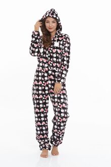 Mode Afdrukken Hooded Flanel Lange Mouw Pijama Mujer Vrouwen Pyjama Onesies Romper Jumpsuit Voor Vrouwen Xl