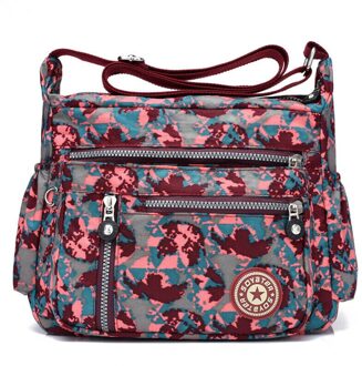 Mode Afdrukken Multifunctionele Schoudertas Outdoor Reizen Handtas Waterdichte Nylon Grote Capaciteit Vrouwen Messenger Bag