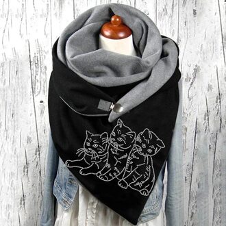 Mode Afdrukken Sjaal Vrouwen Knop Wrap Casual Warmer Ladias Sjaals Warme Winter Ladias Sjaals Bufanda Para Mujer groen