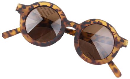 Mode Baby Kids Anti Uv Beschermende Ronde Zonnebril Zonnebril Jongens Meisjes Populaire Solid/Luipaard Strand Zonnebril