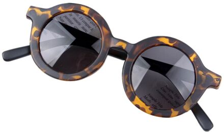 Mode Baby Kids Anti Uv Beschermende Ronde Zonnebril Zonnebril Jongens Meisjes Populaire Solid/Luipaard Strand Zonnebril