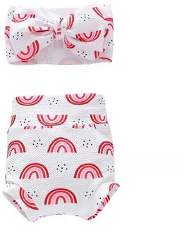 Mode Baby Shorts & Hoofdband Set Baby Jongen Meisje Katoen Flamingo Patroon Luier Cover Peuter Katoenen Baby Bloeiers Kleding roze