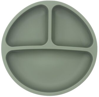Mode Baby Siliconen Plaat Diner Gerechten Food Grade Siliconen Kinderen Voeden Servies Zachte Siliconen Bpa Gratis Glimlach Gezicht groen