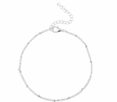 Mode Barefoot Strand Enkelbandje Kwastje Kraal Armband Enkelband Voet Sieraden Enkelbandje Zomer Enkel Armbanden Enkelbanden Voor Vrouwen Been Ketting zilvere kleur