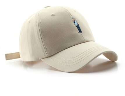 Mode Baseball Cap Voor Vrouwen Casual Snapback Hoed Katoen Dames Borduren Hoeden Lente Meisjes Paardenstaart Cap Verstelbare Beige