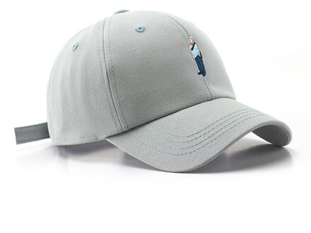 Mode Baseball Cap Voor Vrouwen Casual Snapback Hoed Katoen Dames Borduren Hoeden Lente Meisjes Paardenstaart Cap Verstelbare grijs