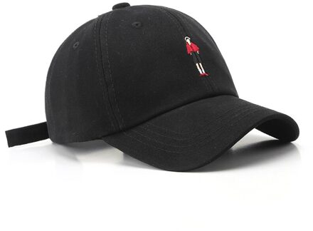 Mode Baseball Cap Voor Vrouwen Casual Snapback Hoed Katoen Dames Borduren Hoeden Lente Meisjes Paardenstaart Cap Verstelbare zwart
