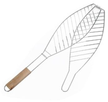 Mode BBQ Gereedschap Barbecue Mazen Camping Grill Rack BBQ Clip Map Grill Houten Handvat Scharnierende Mand Enkele Vlees Vis Groente