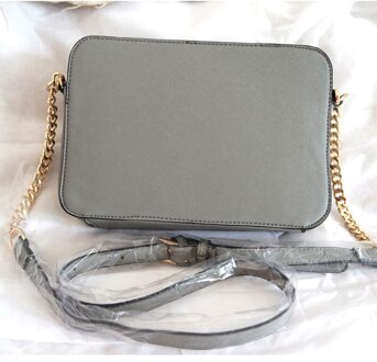 Mode Beroemde Tas Vrouwen Handtassen Pu Lederen Portemonnee En Handtassen Kettingen Crossbody Tassen Voor Vrouwen Flap Schoudertas grijs