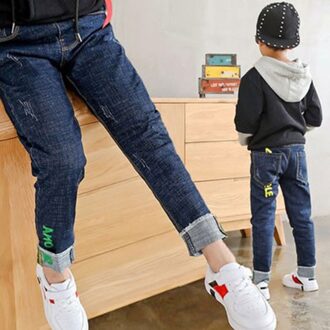 Mode Blauwe Kleur Jongens Jeans Zachte Kids Broek Denim Jeans Cowboy Ontwerpers Lange Broek Voor Jongen Casual Jeans Voor 4-13 8