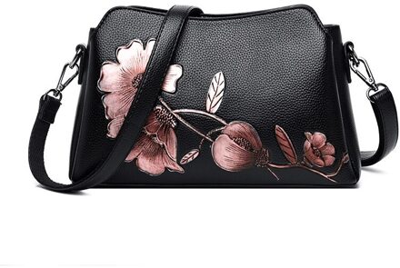 Mode Bloem Lederen Luxe Handtassen Vrouwen Tassen Handtassen Bloem Chinese Stijl Crossbody Tassen Voor Vrouwen Morning glory