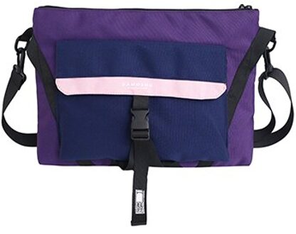 Mode Borst Tas Voor Vrouwen Waterdichte Nylon Schoudertas Hip Hop Streetwear Functionele Studenten Zakken Harajuku Stijl pruim