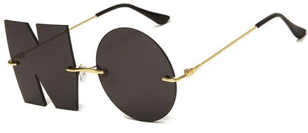 Mode Brief Geen Zonnebril Luxe Vrouwen Metal Zonnebril Dames Trend Sunglass UV400 Shades