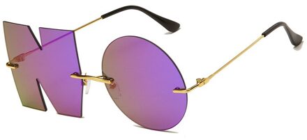 Mode Brief Geen Zonnebril Luxe Vrouwen Metal Zonnebril Dames Trend Sunglass UV400 Shades