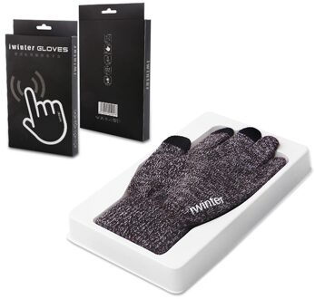 Mode Brief Winter Handschoenen Vrouwen Mannen Gebreide Handschoenen Thermische Touchscreen Zwarte Handschoenen Mannen Wanten Thermische Knit Warm Handschoen bruin