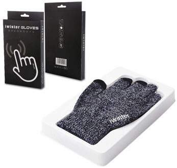 Mode Brief Winter Handschoenen Vrouwen Mannen Gebreide Handschoenen Thermische Touchscreen Zwarte Handschoenen Mannen Wanten Thermische Knit Warm Handschoen wit