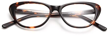 mode brillen vrouwen frame cat eye vintage clear optische bril # AF7781 schildpad