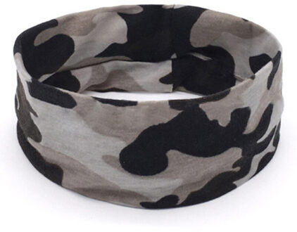 Mode Camouflage Hoofddeksels Mannen Hoofdband Stretch Katoen Hoofdband Hoofdtooi Haar Accessoires bruin camouflage