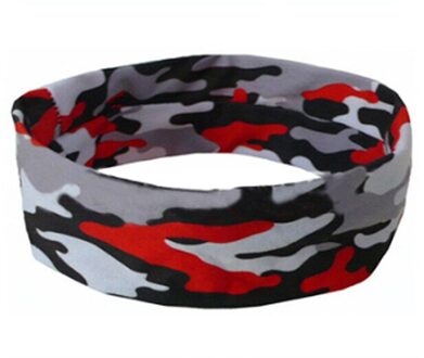 Mode Camouflage Hoofddeksels Mannen Hoofdband Stretch Katoen Hoofdband Hoofdtooi Haar Accessoires rood