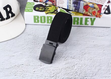 Mode Canvas Riem Voor Vrouwen Casual Vrouwelijke Taille Riemen Met Plastic Gesp Harajuku Effen Kleur Lange Riemen Ceinture Femme zwart
