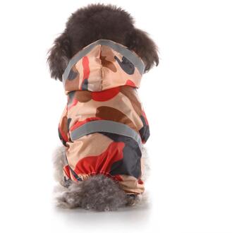 mode comfortabele zelfinstellende buik met reflecterende strepen orange outdoor waterdichte huisdier jas #4A15