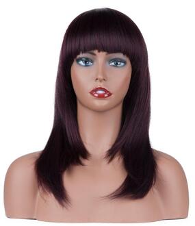 Mode Dagelijks Vrouwen Silky Straight Bob Synthetisch Haar Pruik Korte Bob Lace Front Pruiken #99J