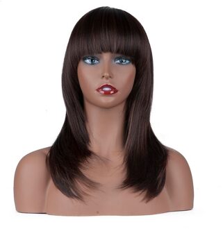 Mode Dagelijks Vrouwen Silky Straight Bob Synthetisch Haar Pruik Korte Bob Lace Front Pruiken F4-30